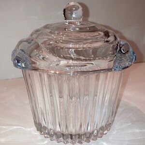 RARE Glass Cupcake Jar Food Storage Canister NEW Limited Edition Home Decor Gift